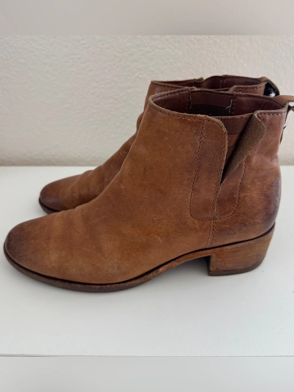Kork-Ease Mindo Ankle Boots Cognac Brown Size 7